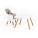 Silla para Comer Premium Baby Mila 6en1 20kg Gris