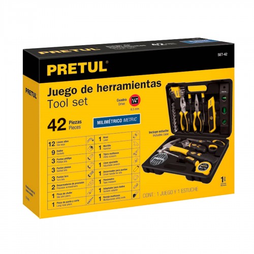 Herramientas Pretul 22101 c/ Maletín 42pzs