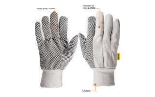 Guantes de Hilo Pretul 20330 Algodón con Puntos de PVC Guantes de Hilo Pretul 20330 Algodón con Puntos de PVC