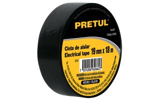 Cinta Aisladora Pretul 20522 19mm x 18m Negro