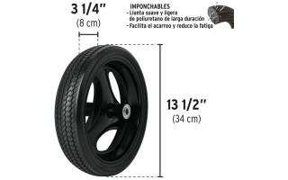 Carretilla Pretul 20630 80L 350kg Metal Rueda Inflable