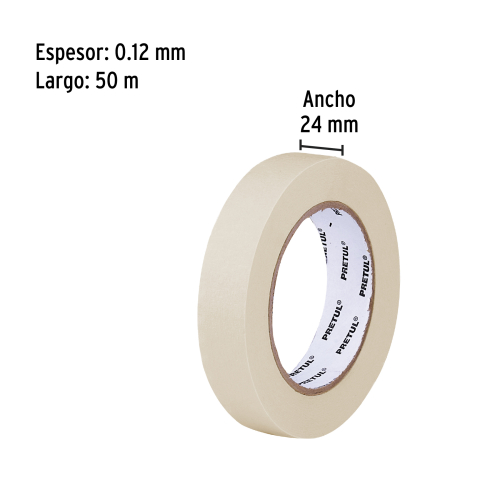 Cinta Adhesiva para Pintor Pretul 20670 24mm 50m