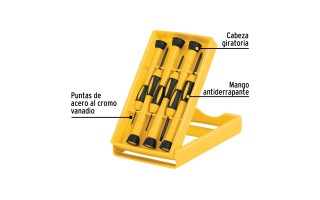 Destornilladores de Precisión Pretul 21381 6pzs Destornilladores de Precisión Pretul 21381 6pzs