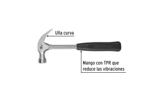 Martillo Uña Pretul 22270 29mm 16oz (450g)