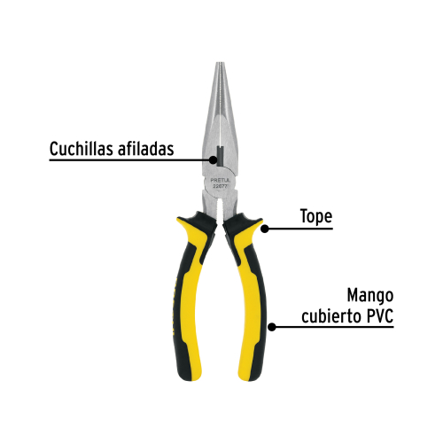 Pinza Punta Fina Pretul 22677 7'' 18cm