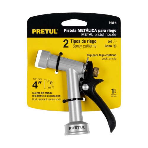 Pistola para Riego Pretul 22750 Metal. 2 Funciones