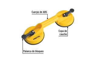 Ventosa para Vidrio Pretul 23051 Doble 70kg Ventosa para Vidrio Pretul 23051 Doble 70kg