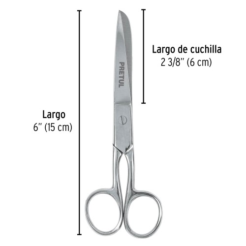 Tijera para Costura Pretul 23154 6'' 15cm Inoxidable