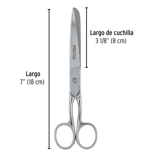 Tijera para Costura Pretul 23156 7'' 18cm Inoxidable