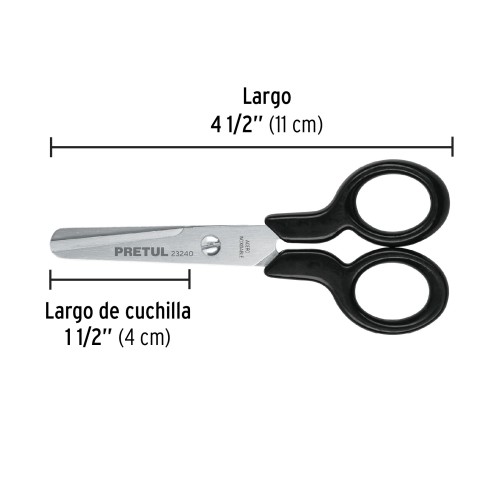 Tijera Escolar Pretul 23240 4.1/2'' 11cm