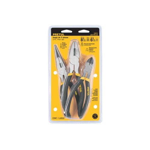Pinza Universal, de Corte y Punta Pretul 23975 3pzs