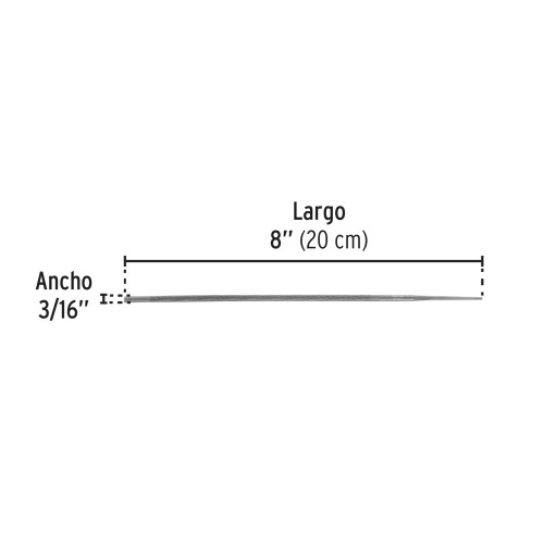 Lima para Motosierra Pretul 24491 3/16'' 8'' 20cm