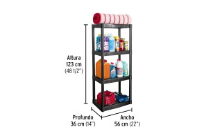 Estante Pretul 25075 Plastico 4 Repisas Estante Pretul 25075 Plastico 4 Repisas