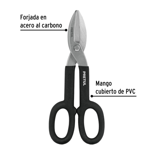 Tijera Corta Chapa Pretul 26050 10'' 25cm