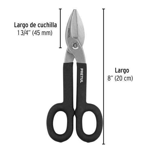 Tijera Corta Chapa Pretul 26052 8'' 20cm