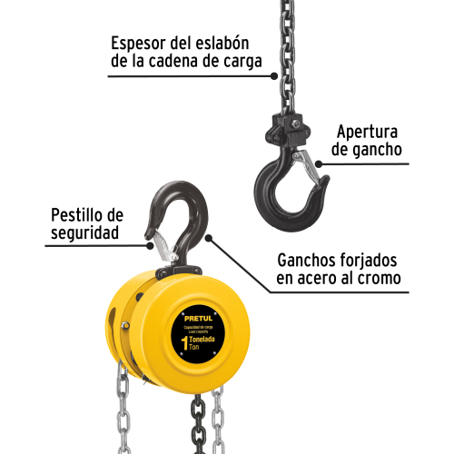 Aparejo Pretul 27127 1000kg 3m