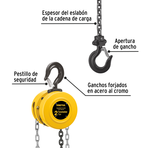 Aparejo Pretul 27128 2000kg 3m