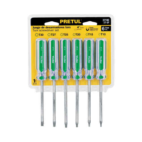 Destornilladores Torx Pretul 27192 6pzs T10-T30