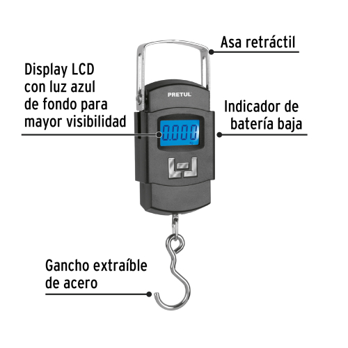Balanza Digital Colgante Pretul 28180 50kg