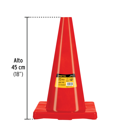 Cono de Precaución Pretul 28251 45cm Naranja