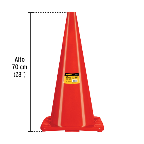 Cono de Precaución Pretul 28253 70cm Naranja