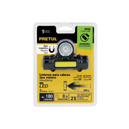 Linterna para Cabeza Pretul 28256 180lm LED Recargable Linterna para Cabeza Pretul 28256 180lm LED Recargable