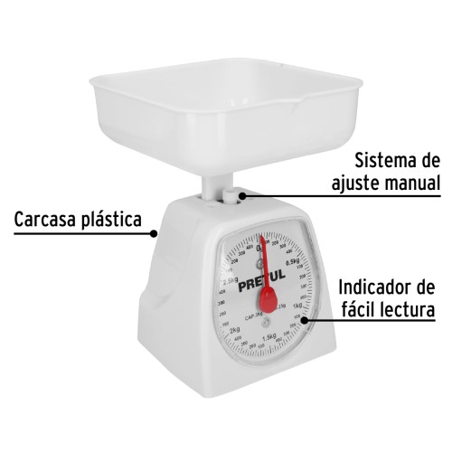 Balanza Analógica de Cocina Pretul 29972 3kg