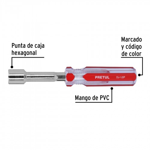 Destornillador Tubo Hexagonal Pretul 29993 1/2"