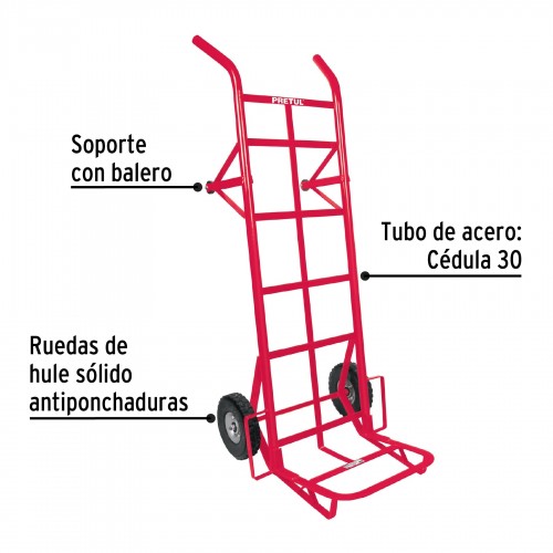 Carretilla Vertical Pretul 44479 450kg Rueda Maciza