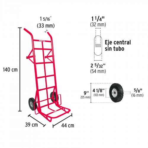 Carretilla Vertical Pretul 44479 450kg Rueda Maciza