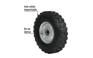 Rueda para Carretilla Pretul 45485 8'' Maciza 5/8'' Rueda para Carretilla Pretul 45485 8'' Maciza 5/8''