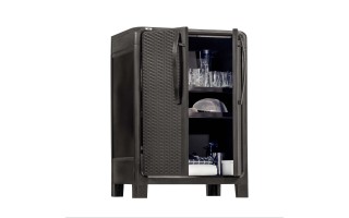 Armario Multiusos Qrubber Ferrara 100x70x46cm Marrón Armario Multiusos Qrubber Ferrara 100x70x46cm Marrón