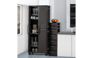 Armario Multiusos Qrubber Ferrara 183x70x46cm Marrón Armario Multiusos Qrubber Ferrara 183x70x46cm Marrón