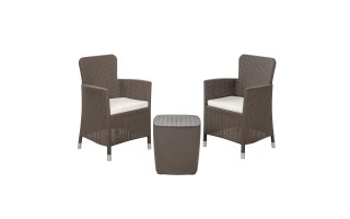 Mesa y Sillas para Jardín Qrubber Capri 484 Mocca Mesa y Sillas para Jardín Qrubber Capri 484 Mocca