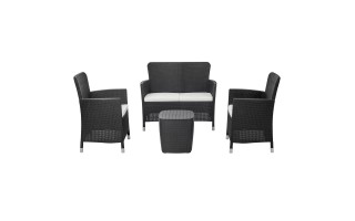 Mesa y Sillones para Jardín Qrubber Capri Confort Gris Mesa y Sillones para Jardín Qrubber Capri Confort Gris