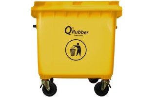 Basurero Qrubber CB1100 Plástico 1100L Amarillo