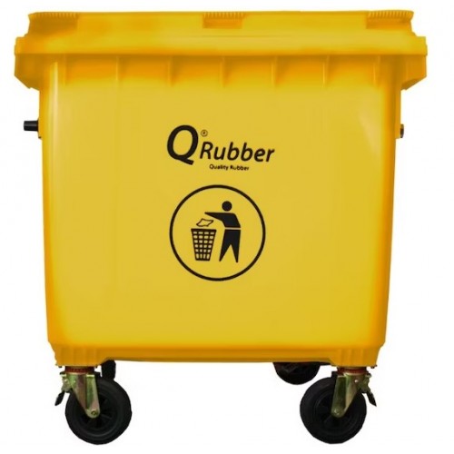 Basurero Qrubber CB1100 Plástico 1100L Amarillo