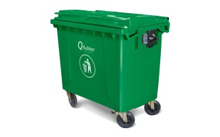 Basurero Qrubber CB1100 Plástico 1100L Verde Basurero Qrubber CB1100 Plástico 1100L Verde