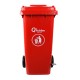 Basurero Qrubber CB120 Plástico Pedal 120L Rojo