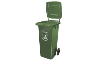 Basurero Qrubber CB120 Plástico 120L Verde Basurero Qrubber CB120 Plástico 120L Verde