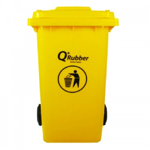 Basurero Qrubber CB240 Plástico 240L Amarillo