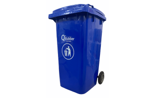 Basurero Qrubber Plástico 240L Azul Basurero Qrubber Plástico 240L Azul