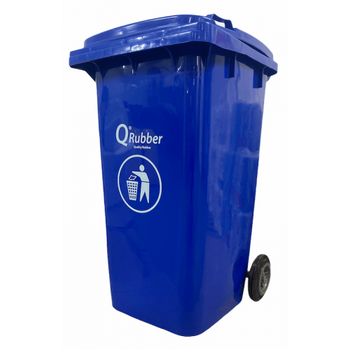 Basurero Qrubber Plástico 240L Azul