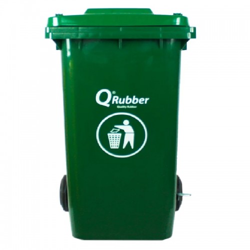 Basurero Qrubber CB240 Plástico Pedal 240L Verde