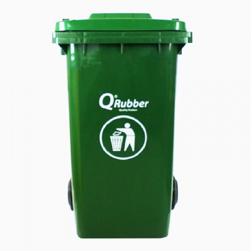 Basurero Qrubber CB240 Plástico 240L Verde