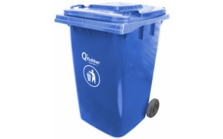 Basurero Qrubber CB360 Plástico 360L Azul Basurero Qrubber CB360 Plástico 360L Azul