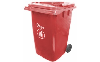 Basurero Qrubber CB360 Plástico 360L Rojo Basurero Qrubber CB360 Plástico 360L Rojo