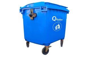 Basurero Qrubber 660L con Ruedas Azul Basurero Qrubber 660L con Ruedas Azul