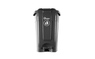 Basurero Qrubber Plástico Tapa Pedal 70L Gris Basurero Qrubber Plástico Tapa Pedal 70L Gris
