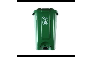 Basurero Qrubber Plástico Tapa Pedal 70L Verde Basurero Qrubber Plástico Tapa Pedal 70L Verde